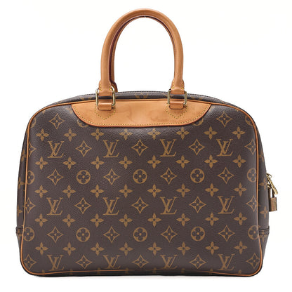 LOUIS VUITTON Louis Vuitton Monogram Deauville Handbag M47270 Brown Gold-Tone Hardware, Pre-Owned