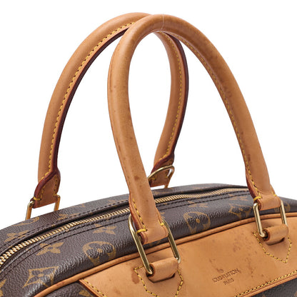 LOUIS VUITTON Louis Vuitton Monogram Deauville Handbag M47270 Brown Gold-Tone Hardware, Pre-Owned