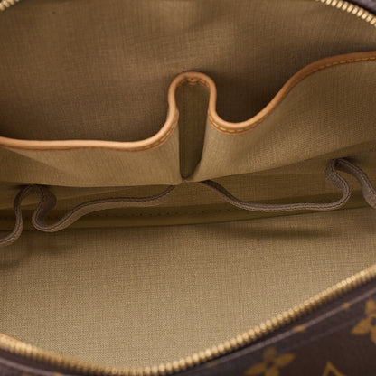 LOUIS VUITTON Louis Vuitton Monogram Deauville Handbag M47270 Brown Gold-Tone Hardware, Pre-Owned