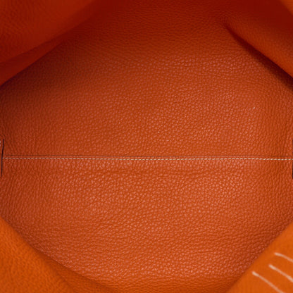 Hermes Hermes Double Sense 36 Taurillon Clemence Tote Bag Gold x Orange  Pre-Owned