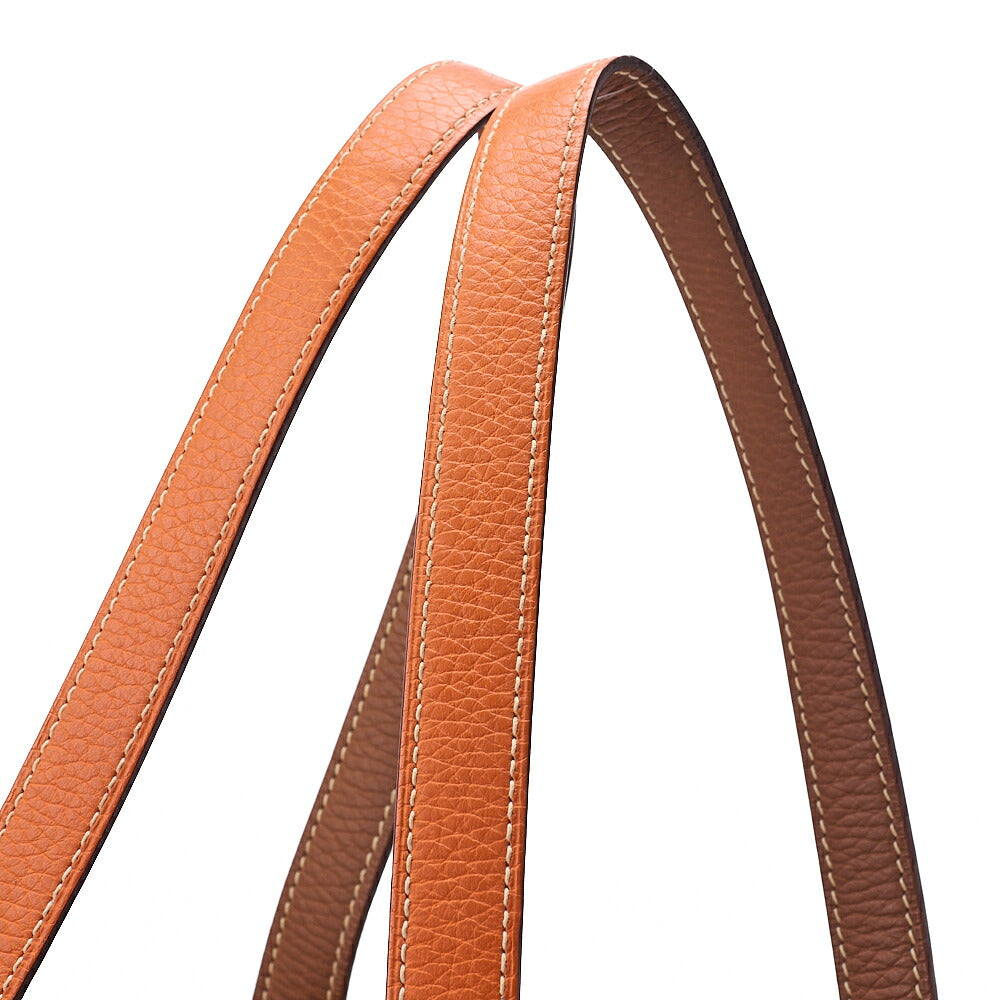 Hermes Hermes Double Sense 36 Taurillon Clemence Tote Bag Gold x Orange  Pre-Owned