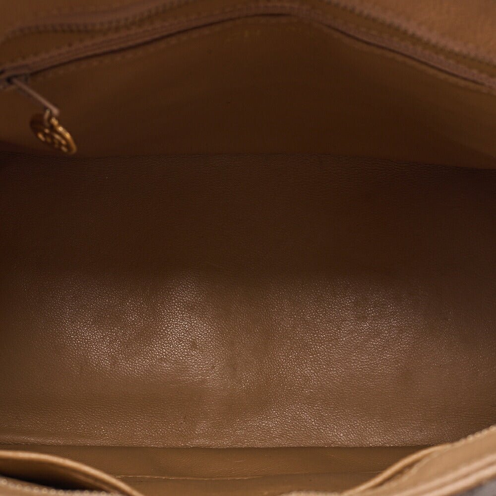 CHANEL Matelasse Reissue Tote Caviar Skin Beige Tote Bag Gold-Tone Hardware, Pre-Owned