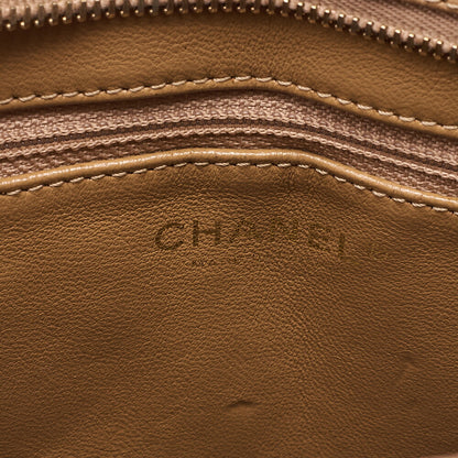 CHANEL Matelasse Reissue Tote Caviar Skin Beige Tote Bag Gold-Tone Hardware, Pre-Owned