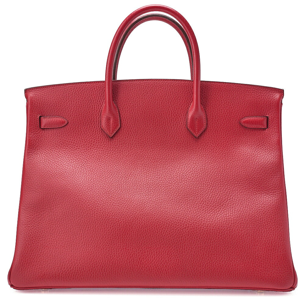 Hermes Birkin 40 Ardennes Handbag Rouge Gold-Tone Hardware, Pre-Owned