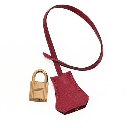 Hermes Birkin 40 Rutournais Epson Handbag Rouge Viffe Gold-Tone Hardware, Pre-Owned