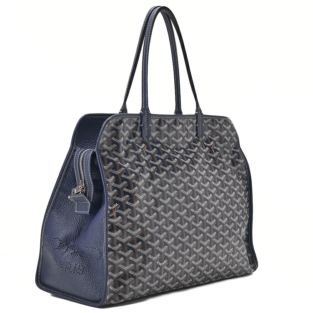 GOYARD [Goyard] Ardy PM Tote Bag Coated Canvas Navy Silver-Tone Hardware, Pre-Owned
