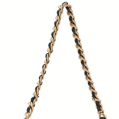CHANEL Lambskin Matelasse Hobo Bag Chain Shoulder Black Gold-Tone Hardware, Pre-Owned