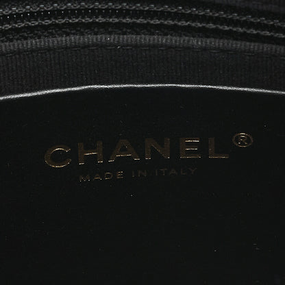 CHANEL Lambskin Matelasse Hobo Bag Chain Shoulder Black Gold-Tone Hardware, Pre-Owned