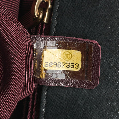 CHANEL Sparkle Leather Matelasse Braided Chain Shoulder Black Gold-Tone Hardware, Pre-Owned