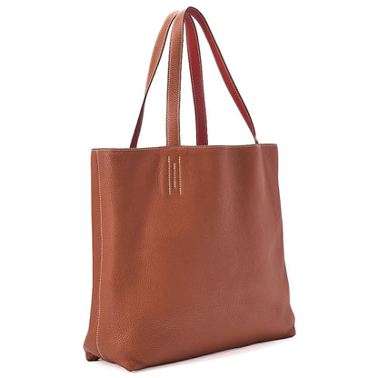 Hermes Hermes Double Sense 36 Taurillon Clemence Tote Bag Gold x Saint-Guine Ladies' Bag Pre-Owned