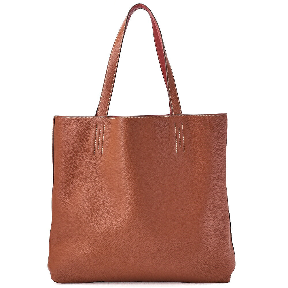 Hermes Hermes Double Sense 36 Taurillon Clemence Tote Bag Gold x Saint-Guine Ladies' Bag Pre-Owned