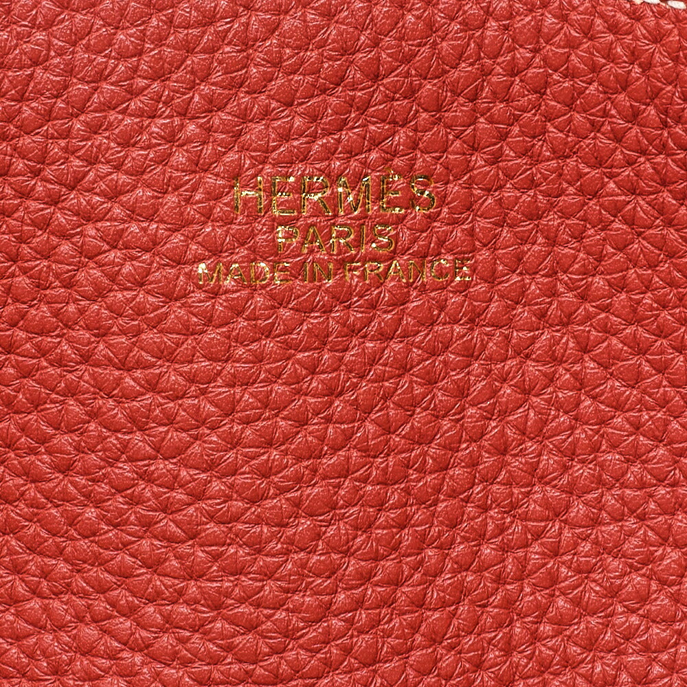 Hermes Hermes Double Sense 36 Taurillon Clemence Tote Bag Gold x Saint-Guine Ladies' Bag Pre-Owned