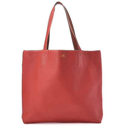 Hermes Hermes Double Sense 36 Taurillon Clemence Tote Bag Gold x Saint-Guine Ladies' Bag Pre-Owned