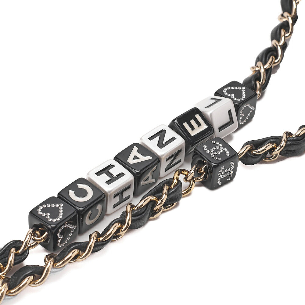 CHANEL Lambskin Mini Chocolate Bar 15cm Single Flap Turn Lock Chain Shoulder Black Gold-Tone Hardware, Pre-Owned