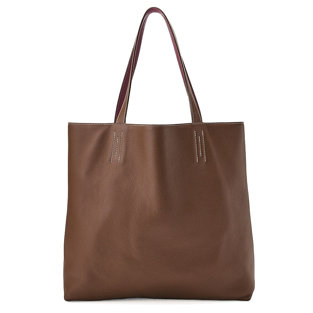 Hermes Hermes Double Sense 45 Taurillon Clemence Tote Bag Brown x Tosca Ladies' Bag  Pre-Owned