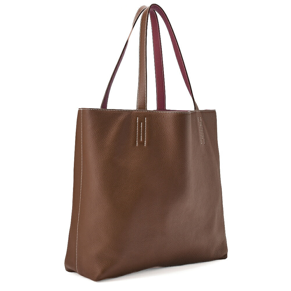 Hermes Hermes Double Sense 45 Taurillon Clemence Tote Bag Brown x Tosca Ladies' Bag  Pre-Owned