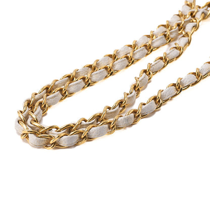 CHANEL Caviar Skin Matelasse Diana Flap 22CM Chain Shoulder White Gold-Tone Hardware, Pre-Owned