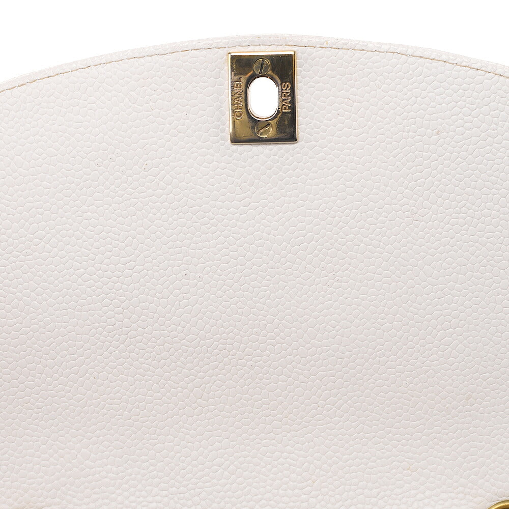 CHANEL Caviar Skin Matelasse Diana Flap 22CM Chain Shoulder White Gold-Tone Hardware, Pre-Owned