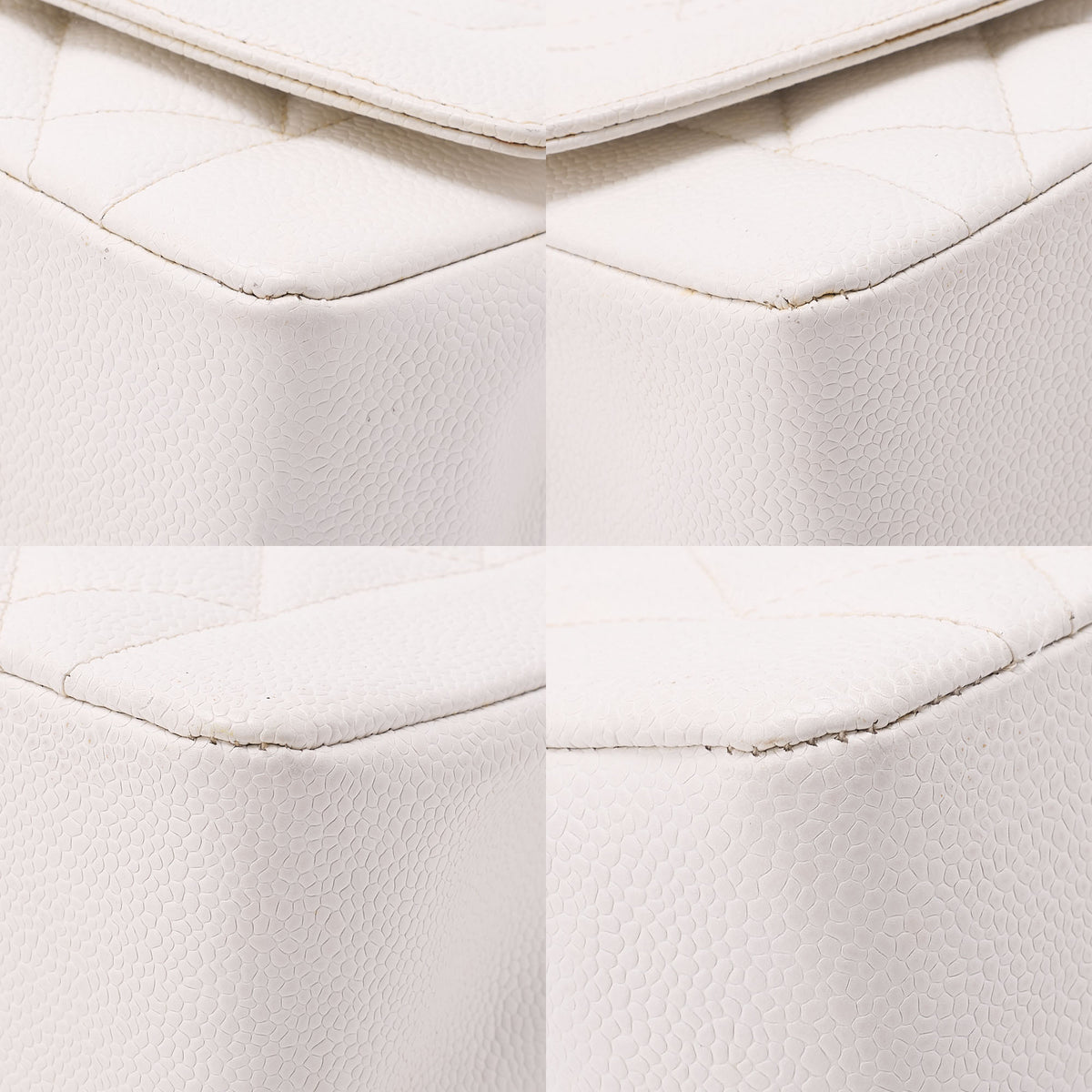 CHANEL Caviar Skin Matelasse Diana Flap 22CM Chain Shoulder White Gold-Tone Hardware, Pre-Owned