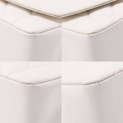 CHANEL Caviar Skin Matelasse Diana Flap 22CM Chain Shoulder White Gold-Tone Hardware, Pre-Owned