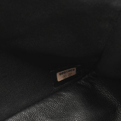 CHANEL Lambskin Matelasse Coco Mark Single Flap Chain Shoulder Black x Pink Orange Silver-Tone Hardware, Pre-Owned