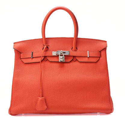 Hermes Hermes Birkin 35 Togo Handbag Rouge Pivot Ine Silver-Tone Hardware, Pre-Owned