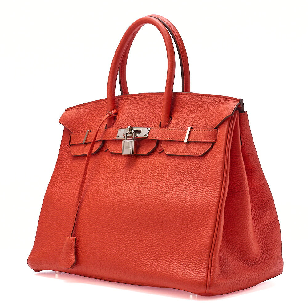 Hermes Hermes Birkin 35 Togo Handbag Rouge Pivot Ine Silver-Tone Hardware, Pre-Owned