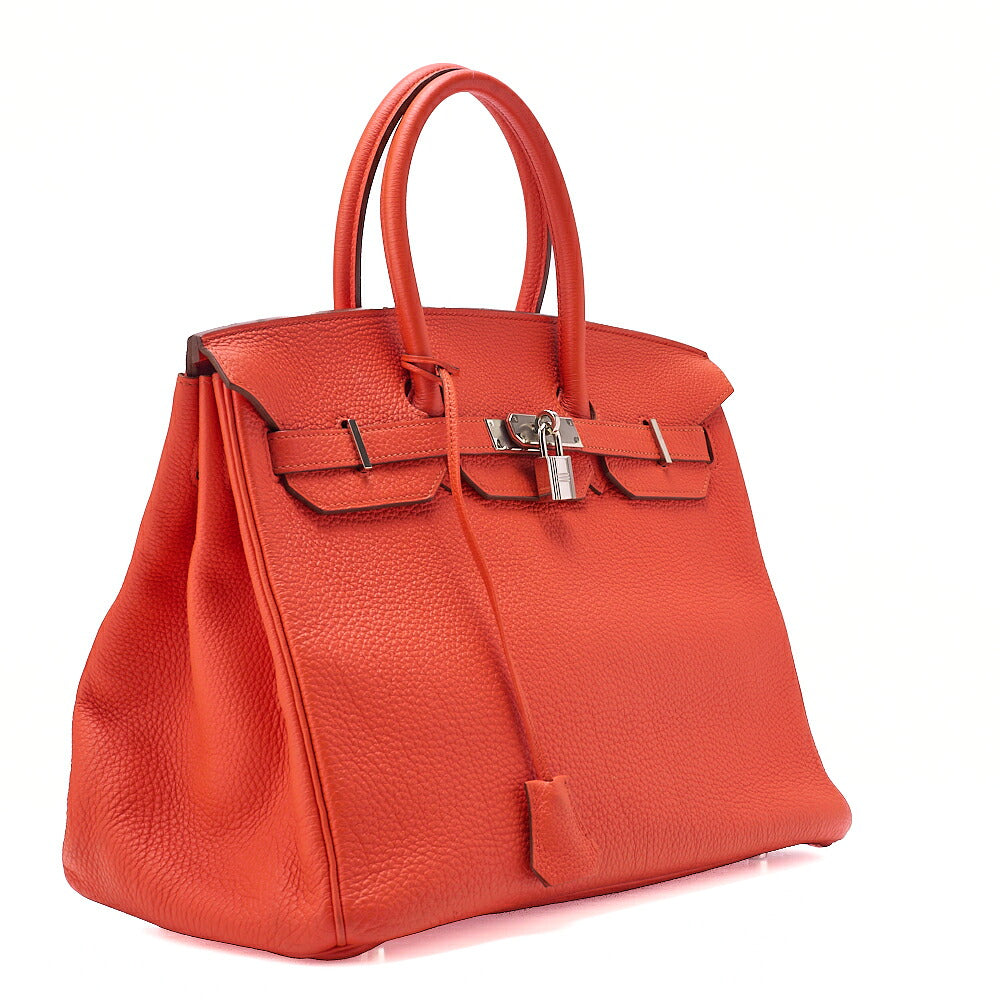 Hermes Hermes Birkin 35 Togo Handbag Rouge Pivot Ine Silver-Tone Hardware, Pre-Owned