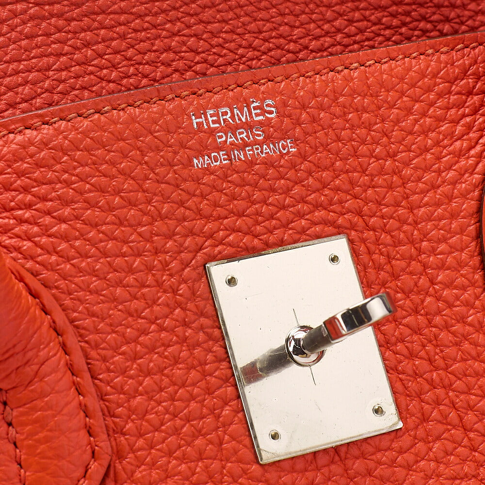 Hermes Hermes Birkin 35 Togo Handbag Rouge Pivot Ine Silver-Tone Hardware, Pre-Owned