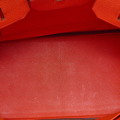 Hermes Hermes Birkin 35 Togo Handbag Rouge Pivot Ine Silver-Tone Hardware, Pre-Owned