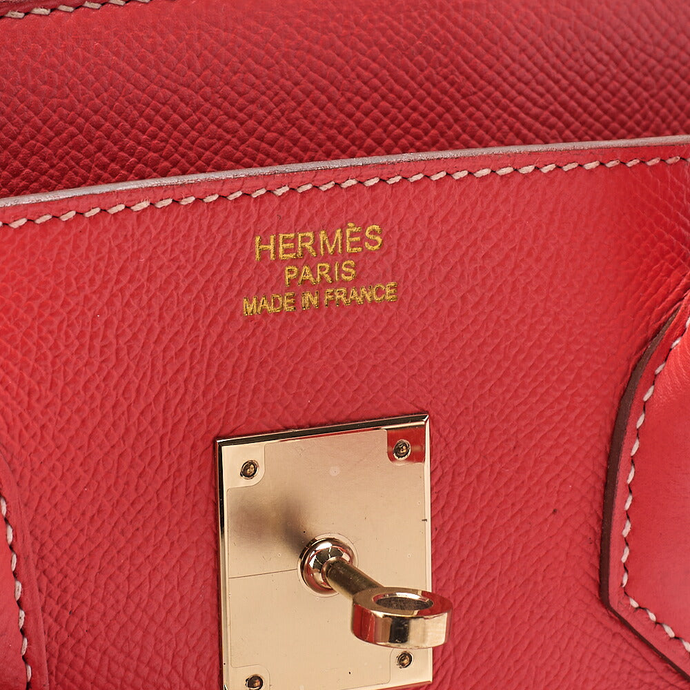 Hermes Birkin 35 Handbag Epson Rose Jaipool x Gold Gold-Tone Hardware, Pre-Owned