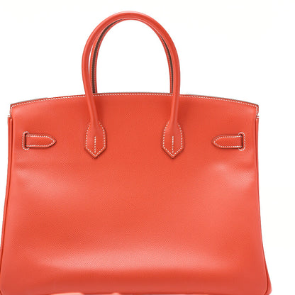 Hermes Birkin 35 Handbag Epson Rose Jaipool x Gold Gold-Tone Hardware, Pre-Owned