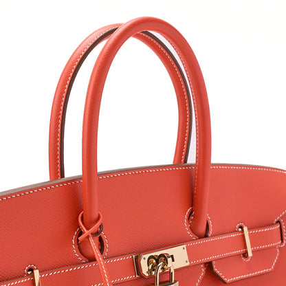 Hermes Birkin 35 Handbag Epson Rose Jaipool x Gold Gold-Tone Hardware, Pre-Owned