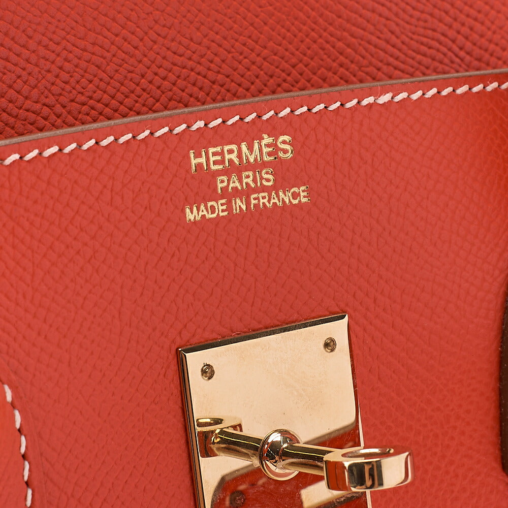Hermes Birkin 35 Handbag Epson Rose Jaipool x Gold Gold-Tone Hardware, Pre-Owned