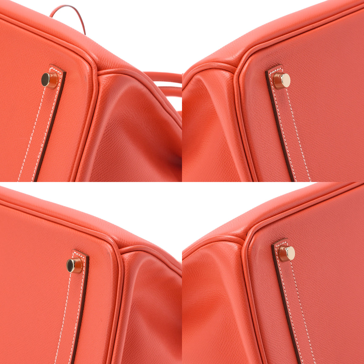 Hermes Birkin 35 Handbag Epson Rose Jaipool x Gold Gold-Tone Hardware, Pre-Owned