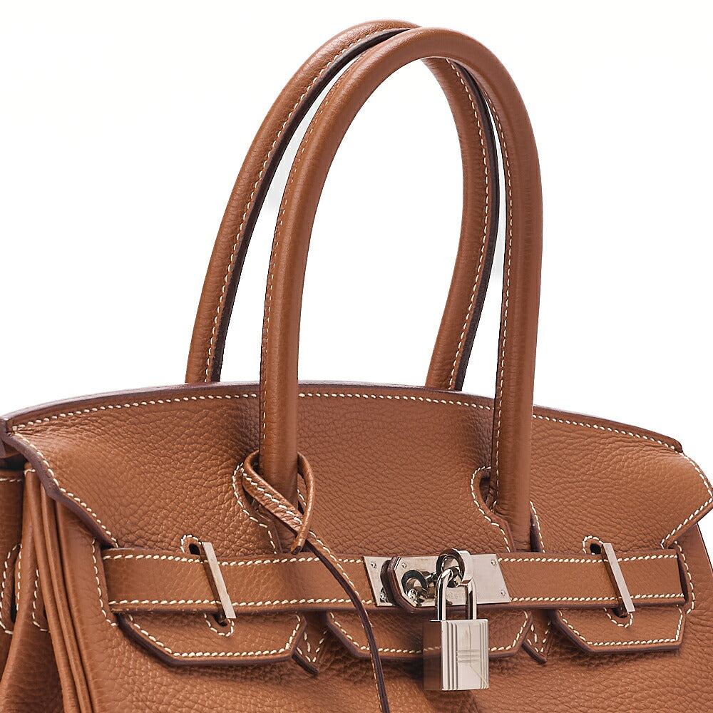 Hermes Birkin 30 Togo Handbag Gold Silver-Tone Hardware, Pre-Owned