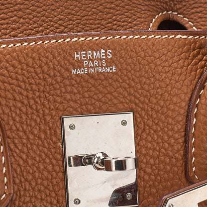 Hermes Birkin 30 Togo Handbag Gold Silver-Tone Hardware, Pre-Owned