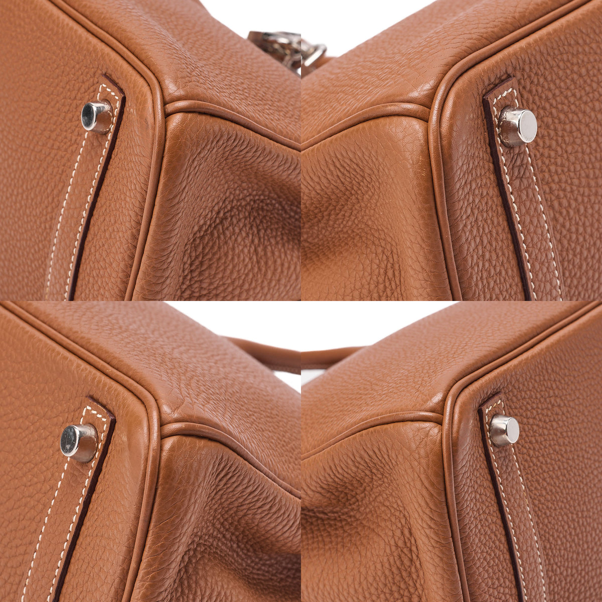 Hermes Birkin 30 Togo Handbag Gold Silver-Tone Hardware, Pre-Owned
