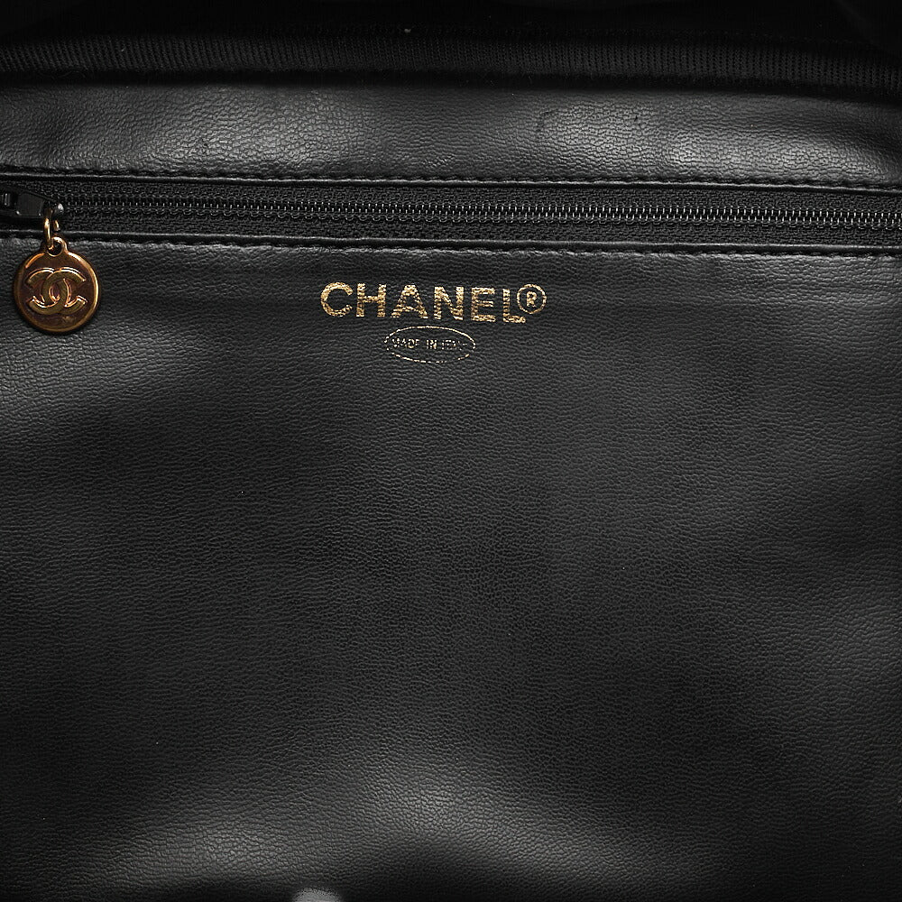 CHANEL Shoulder Bag Coco Mark Vanity 2-way Caviar Skin Black Gold-Tone Hardware, Pre-Owned