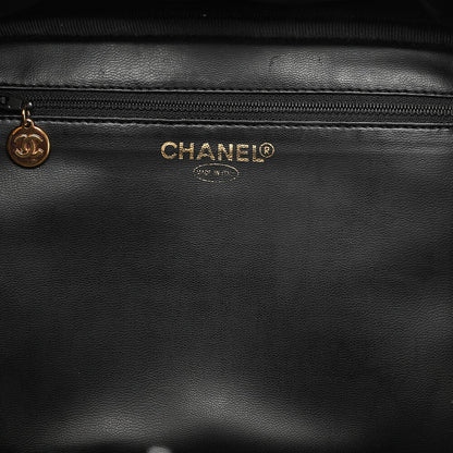 CHANEL Shoulder Bag Coco Mark Vanity 2-way Caviar Skin Black Gold-Tone Hardware, Pre-Owned