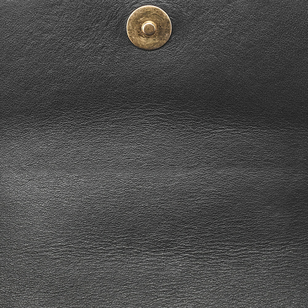 CHANEL Lambskin Matelasse Round Flap Chain Shoulder Black Gold-Tone Hardware, Pre-Owned