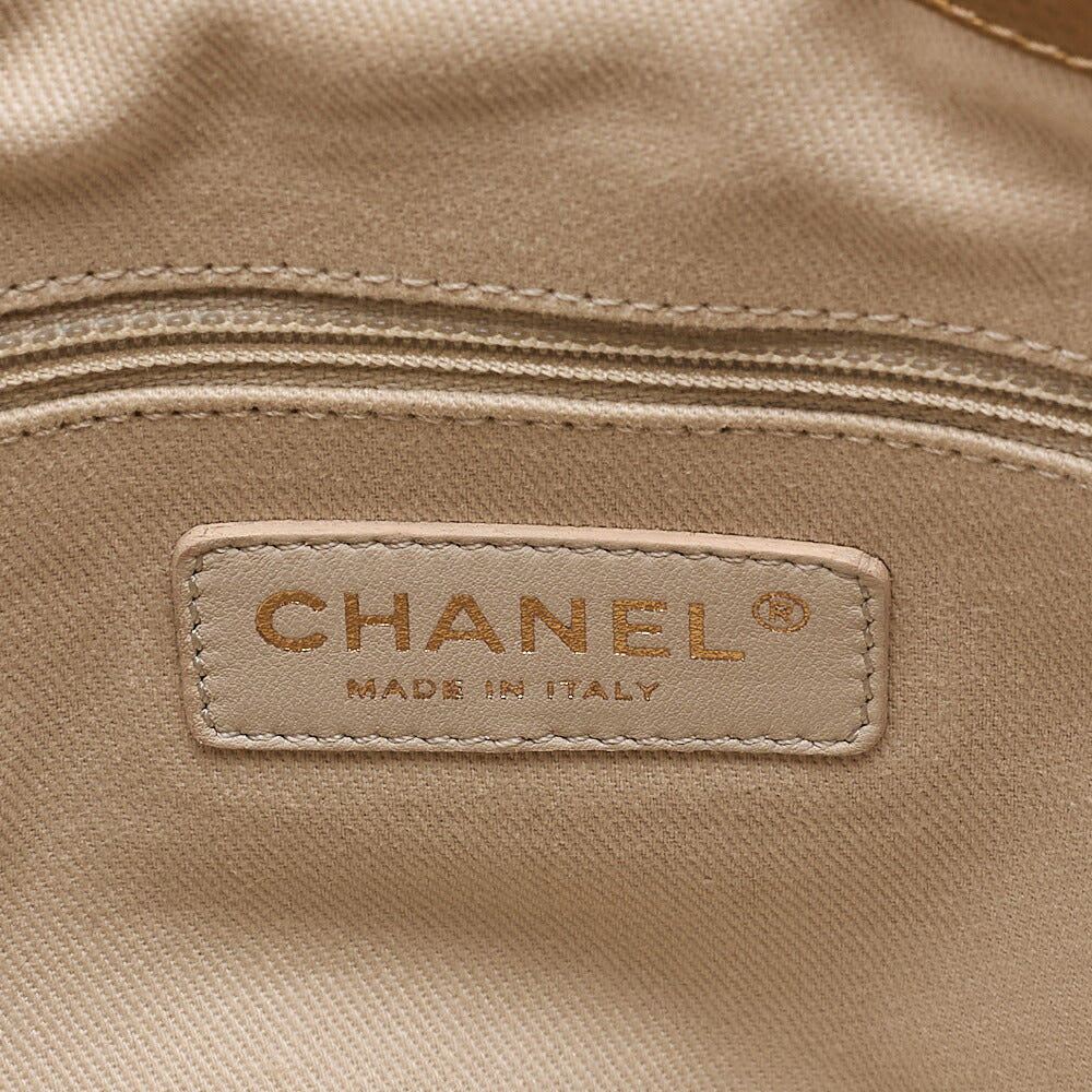 CHANEL Chanel Caviar Skin Deka Coco Mark Chain Shoulder Gold Gold-Tone Hardware, Pre-Owned
