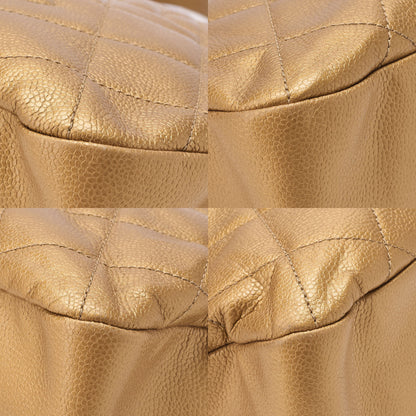 CHANEL Chanel Caviar Skin Deka Coco Mark Chain Shoulder Gold Gold-Tone Hardware, Pre-Owned