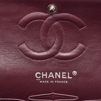 CHANEL Matelasse Double Flap 23cm Chain Shoulder Caviar Skin Black Silver-Tone Hardware, Pre-Owned