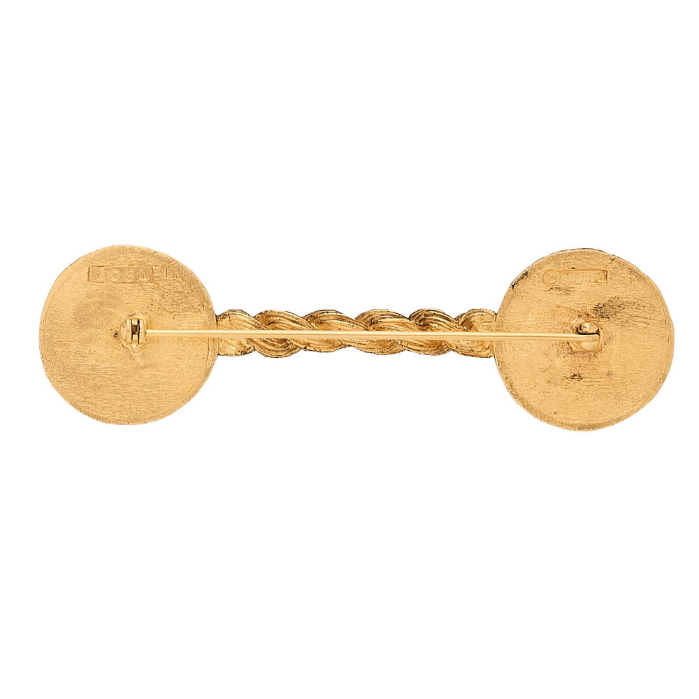 CHANEL Lion Icon Rhinestone Brooch Gold (Gold Plated) Gold-Tone Hardware, Pre-Owned