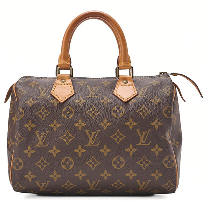 LOUIS VUITTON Louis Vuitton Monogram Speedy 25 Handbag M41528 Brown Gold-Tone Hardware, Pre-Owned