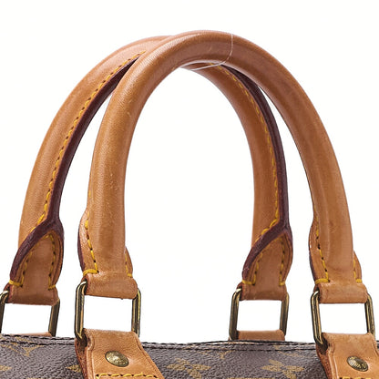 LOUIS VUITTON Louis Vuitton Monogram Speedy 25 Handbag M41528 Brown Gold-Tone Hardware, Pre-Owned