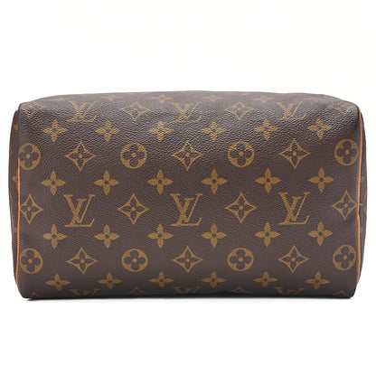 LOUIS VUITTON Louis Vuitton Monogram Speedy 25 Handbag M41528 Brown Gold-Tone Hardware, Pre-Owned