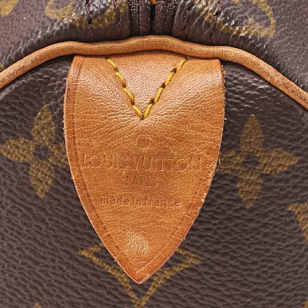 LOUIS VUITTON Louis Vuitton Monogram Speedy 25 Handbag M41528 Brown Gold-Tone Hardware, Pre-Owned