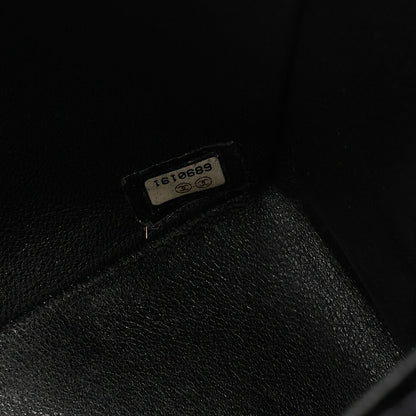 CHANEL Caviar Skin Decamatatorass? 30cm Single Flap Chain Shoulder Bag Black Silver-Tone Hardware, Pre-Owned